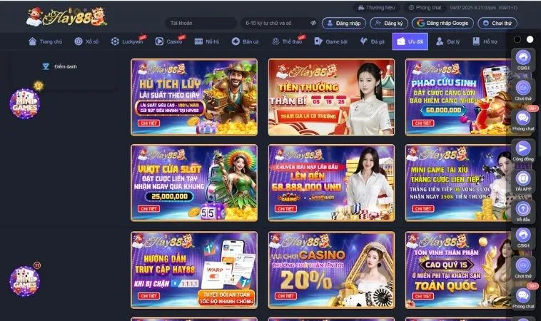 Các chương trình khuyến mãi Hay88 hấp dẫn tặng người chơi