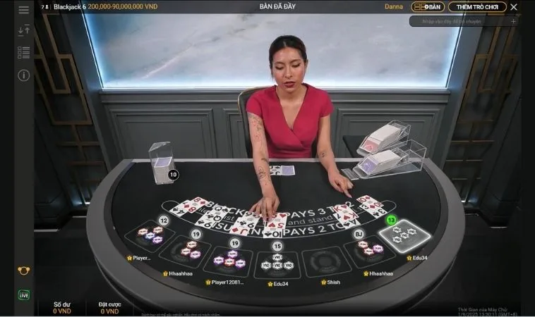 Hướng Dẫn Chơi Blackjack Tại Hay88 Dành Cho Người Mới 2 Giao diện chơi Blackjack Tại Hay88